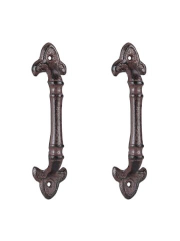 relaxdays 4 x Möbelgriff Vintage in Braun