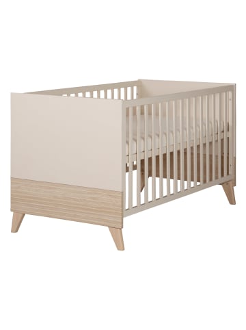 roba Babyzimmer Set Sidney 2-tlg. Beige/Eiche mit Bett & Wickelkommode