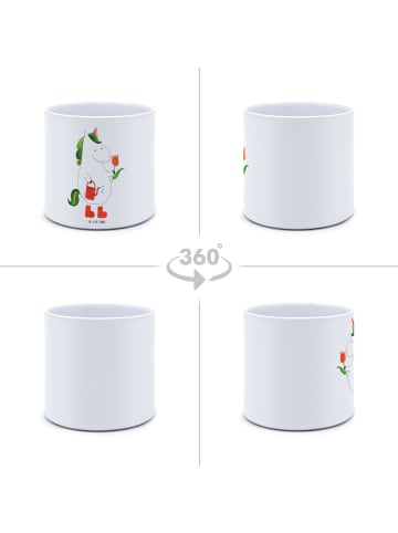 Mr. & Mrs. Panda Pflanzenkübel groß Einhorn Gärtner ohne Spruch in Weiß