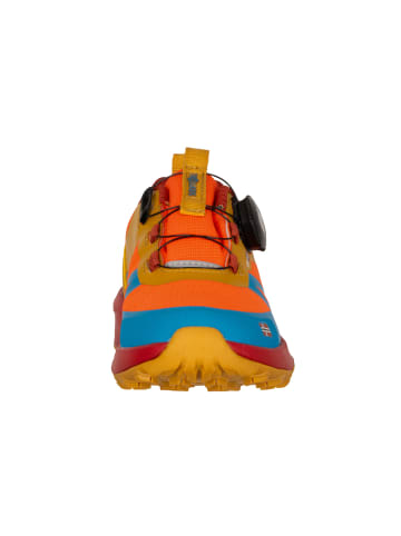 Trollkids Wanderschuh Hiker Low Trollfjord in red clay/mystic blue