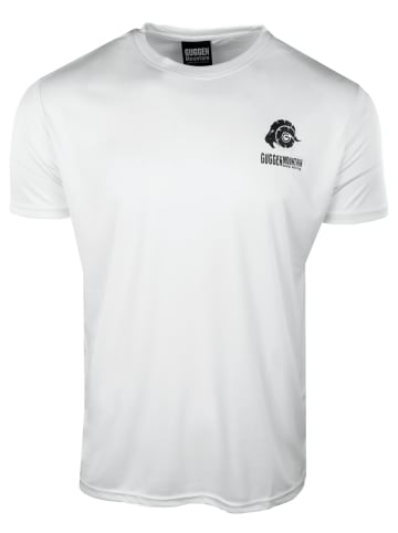 GUGGEN MOUNTAIN Funktionsshirt Sport T-Shirt mit Logo in Weiß