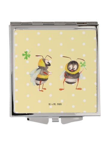 Mr. & Mrs. Panda Frauenspiegel Hummeln Kleeblatt ohne Spruch in Gelb Pastell