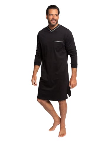 JP1880 Langer Schlafanzug in schwarz