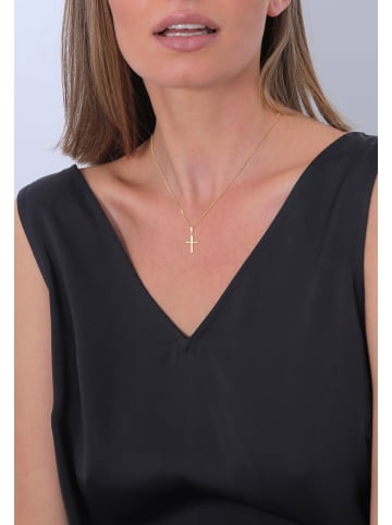 Elli DIAMONDS Anhänger 585 Gelbgold Kreuz in Gold