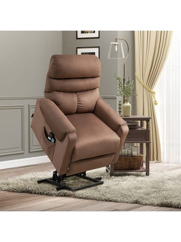 HOMCOM Aufstehsessel-83B x 93T x 110H cm-Braun