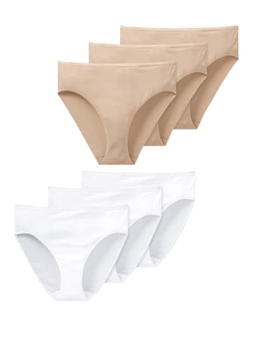 Schiesser Slip Essentials in weiss-beige
