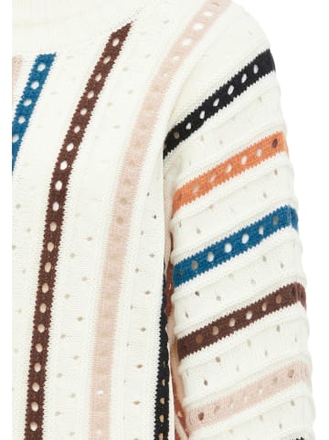 IZIA Damen Sweater in WEISS MEHRFARBIG