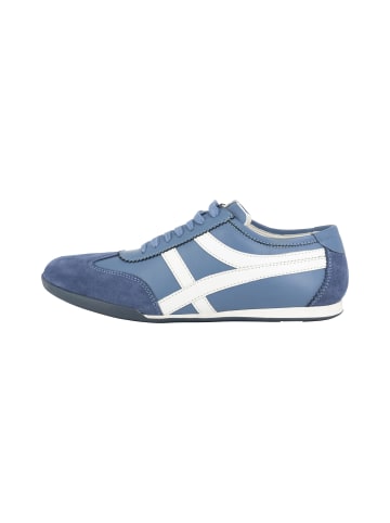 DreiMaster Maritim Sneakers Aus Leder in Blau Weiss