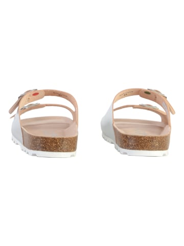 Kickers Flache Mules aus Leder ELK Grau