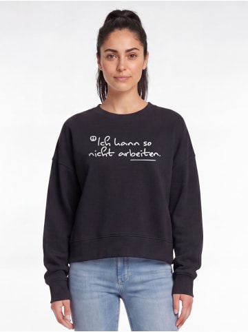 wat? Apparel Sweatshirt Ich kann so nicht arbeiten in Schwarz