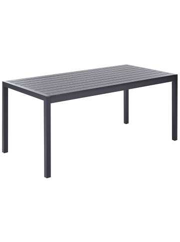 Beliani Gartentisch VERNIO in Schwarz - (W) 90 x (H) 76 x (L) 180 cm