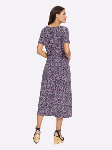 WITT WEIDEN Jersey-Kleid in marine-orchidee-bedruckt