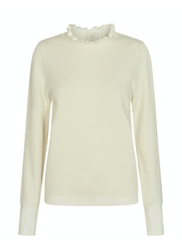 NÜMPH Rundhalspullover für Damen in Weiß