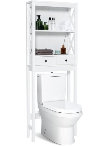 COSTWAY Badezimmerschrank in Weiß