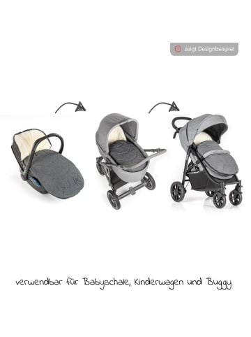 Zamboo 2in1 Universal-Fleece-Fußsack Sitzauflage in grau