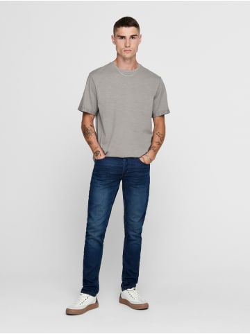 Only&Sons Slim Fit Jeans Basic Hose Denim Pants ONSLOOM Stoned Washed in Blau-2