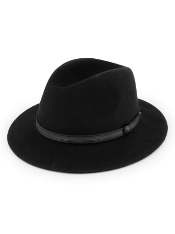 MGO leisure wear Wood Felt Hat in Schwarz