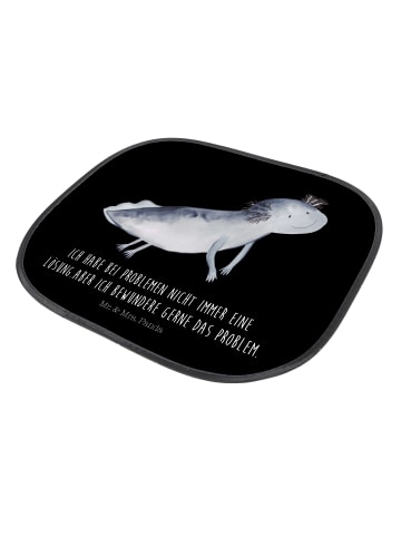 Mr. & Mrs. Panda Sonnenschutz Auto Axolotl Schwimmen mit Spruch in Schwarz