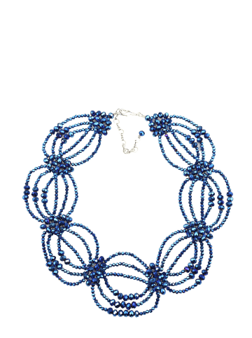 collezione alessandro Kurze Kette " Pearl " in marine