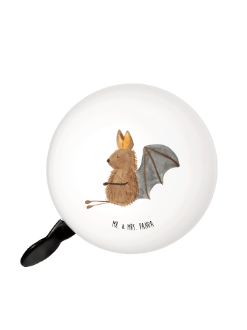 Mr. & Mrs. Panda Fahrradklingel Fledermaus Sitzen ohne Spruch in Weiß