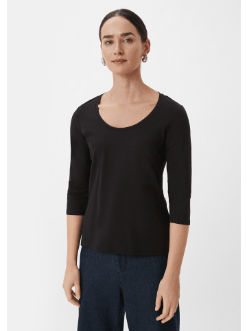 comma T-Shirt 3/4 Arm in Schwarz