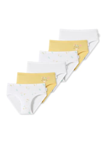 Schiesser Hüftslip Kids Girls Feinripp Organic Cotton in Gelb / Weiß