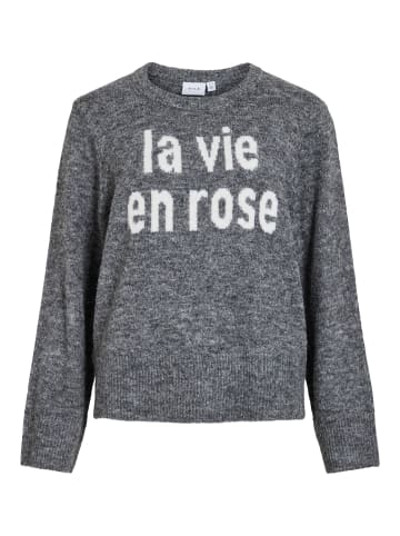 Vila Strickpullover in Medium Grey Melange