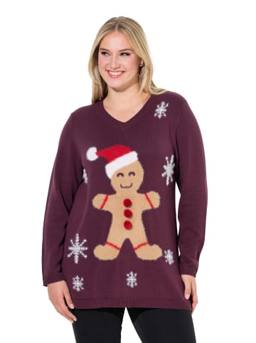 Ulla Popken Pullover in dunkel weinrot