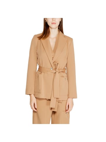 Beige Polyester Blazer