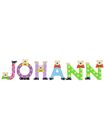 Playshoes Deko-Buchstaben "JOHANN" in bunt