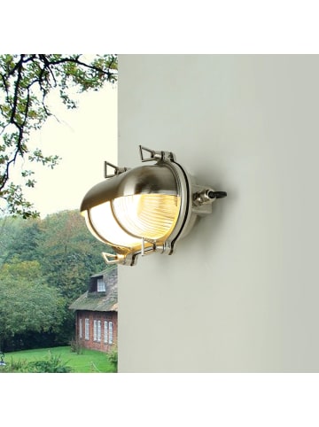 Licht-Erlebnisse Außen Wandlampe (B)21 x (H)13 cm in Nickel mattNickel matt