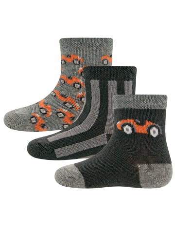 ewers 2er-Set Socken 3er Pack Rennauto in graphit-grau mel.