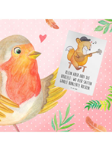 Mr. & Mrs. Panda babykarte Ukulele Magie mit Spruch in Weiß