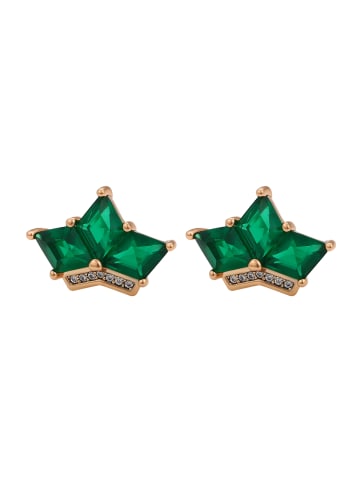 gaya Women Earrings in Rose Gold Green