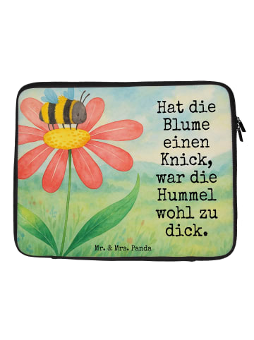 Mr. & Mrs. Panda Laptophülle Hummel Blume Design mit Spruch in Weiß