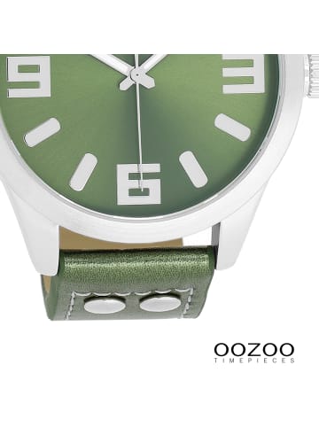 Oozoo Analog-Armbanduhr Oozoo Timepieces grün extra groß (ca. 46mm)