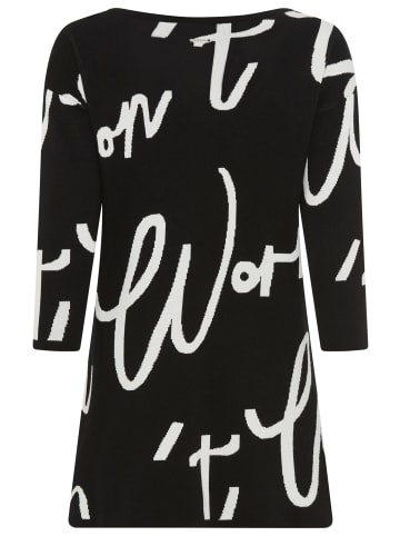 Laura Scott Jacquardpullover in schwarz weiß gemustert