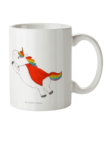 Mr. & Mrs. Panda Kindertasse Einhorn Super ohne Spruch in Weiß