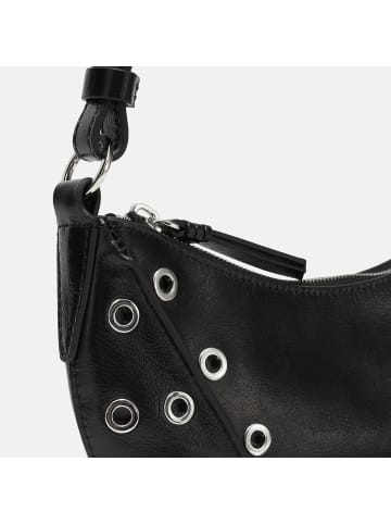 Les Visionnaires Enya Mini Rivet Schultertasche Leder 27 cm in black