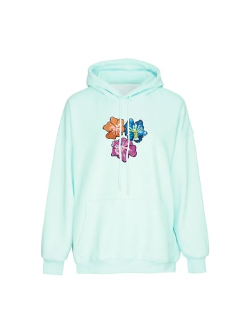 IZIA Women Hoodie in Aqua