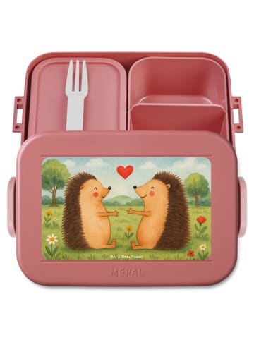 Mr. & Mrs. Panda Bento Box Igel Liebe Design ohne Spruch in Rot Pastell