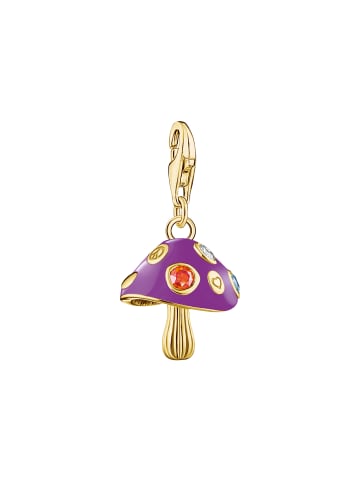Thomas Sabo Charm-Anhänger Bunter Pilz in gold, bunt