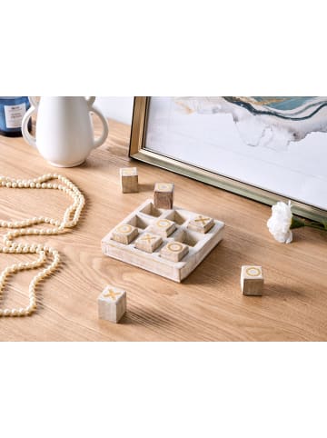 Beliani Dekofigur ASJUT in Beige - (W) 16 x (H) 3 x (L) 16 cm