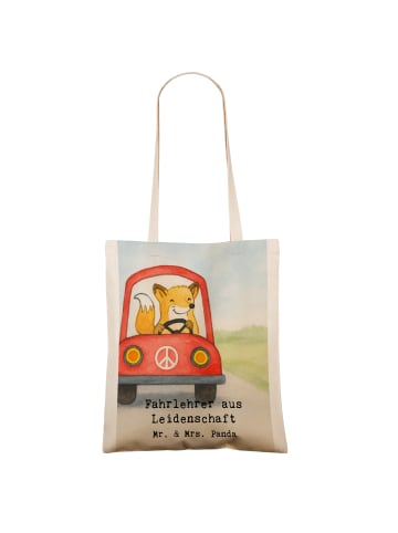 Mr. & Mrs. Panda Tote Bag Fahrlehrer Leidenschaft Design mit Spruch in Weiß