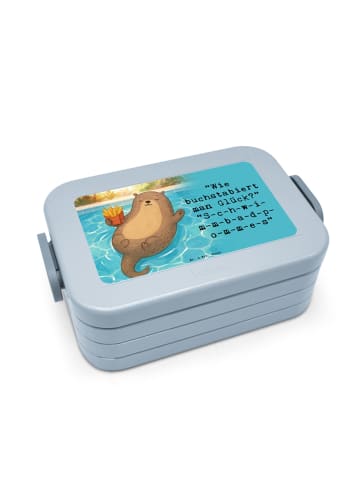 Mr. & Mrs. Panda Bento Box Otter Schwimmbad Pommes Design mit Sp... in Blau Pastell