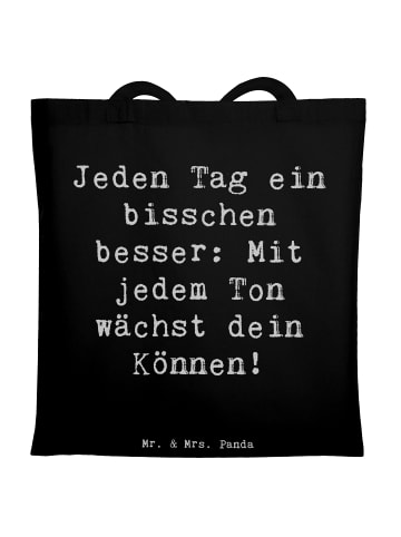 Mr. & Mrs. Panda Tasche Spruch Ein neues Musikinstrument lernen ... in Schwarz