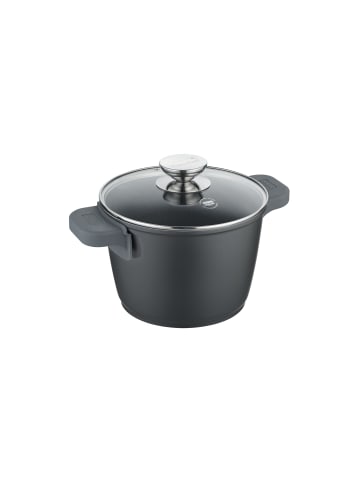 Berndes Gemüse- und Suppentopf mit Glasdeckel aus Aluguss - Vario Click in schwarz