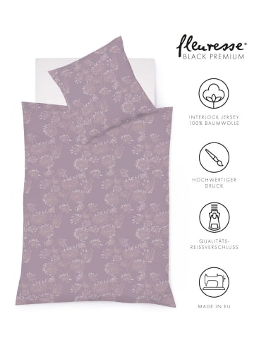 Fleuresse Hochwertigste Baumwoll-Bettwäsche in Premium Jersey Qualität in mauve