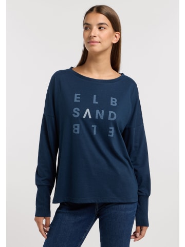 ELBSAND Langarm T-Shirt  in Coldwater White