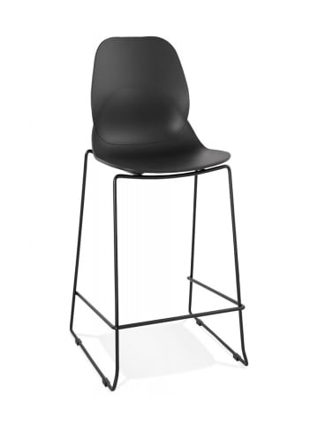KADIMA DESIGN Hocker Snackhocker BERLIN MINI | Schwarz | Sitzhöhe 65,5 cm in Schwarz